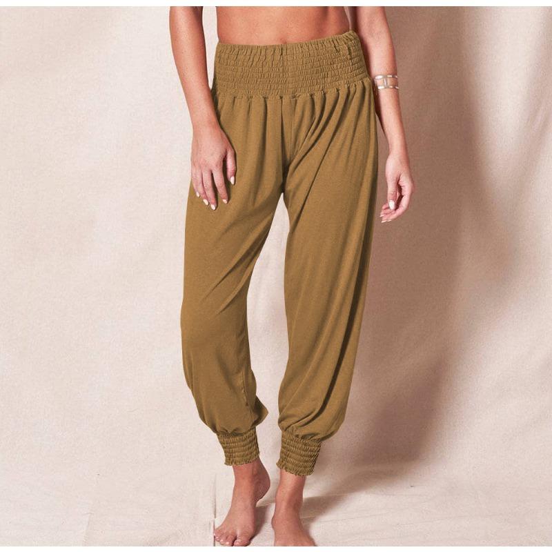 IHUASU Women's Fashion Casual Solid Color Print Pants & Capris Unique design