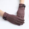 Velvet Warm Gloves Suede Mittens Full Finger Gloves Female Gloves Winter Gloves  Gloves