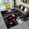 Alfombra de Dibujos Animados para Coche de Carreras y Piloto de Carreras para el Hogar Sala de Estar Dormitorio Sofá Felpudo Decoración, Alfombra para Zona de Juegos Infantil Alfombrilla Antideslizante para el Suelo