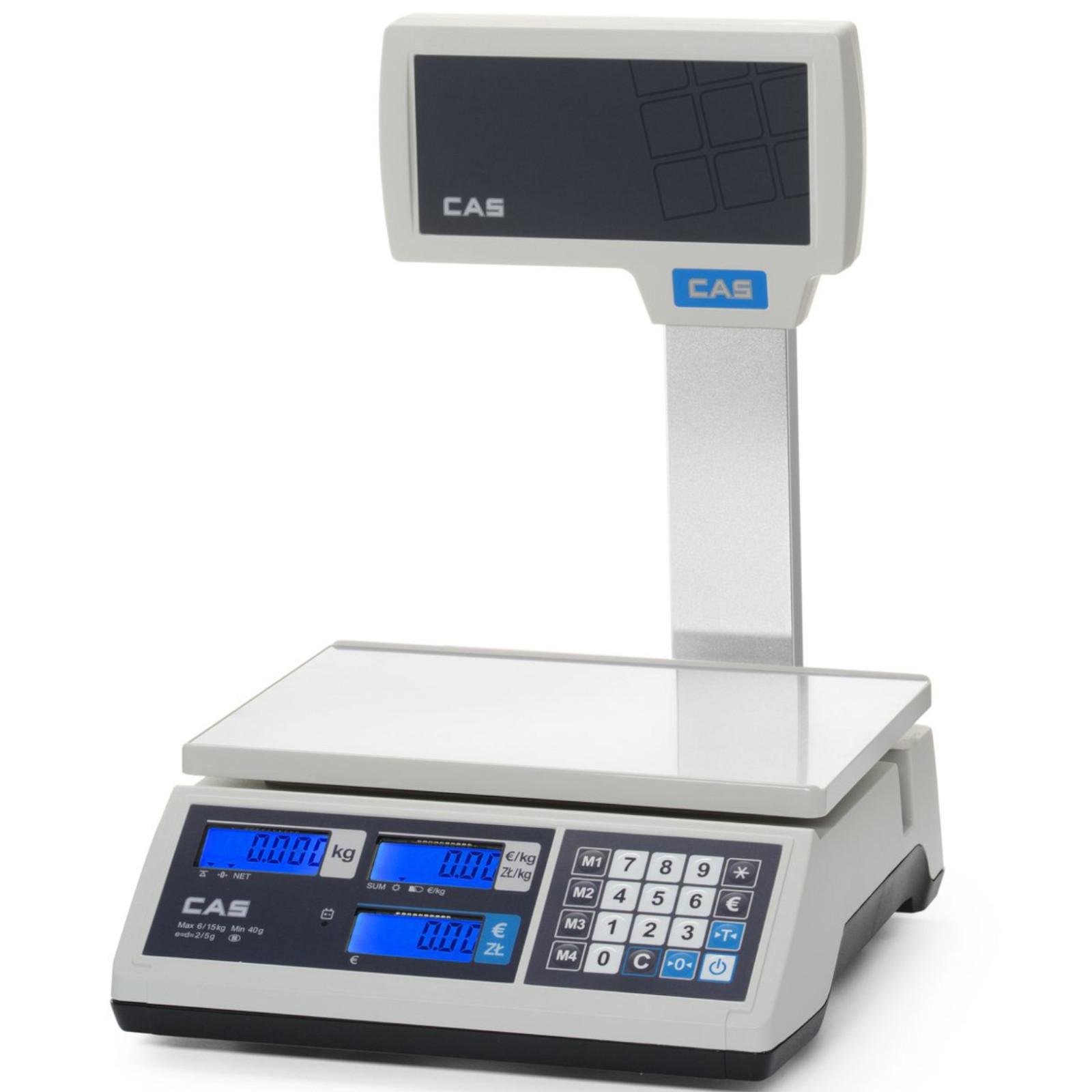 Handelsrechenwaage mit Eichung, mit Ausleger bis 15 kg, 290x209 mm