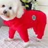 BXX Thick Belly‑Wrap Down‑Cotton Four‑Legged Dog Jumpsuit, Anti‑Static Cold‑Resistant Coat With Harness Hole for Small Dogs