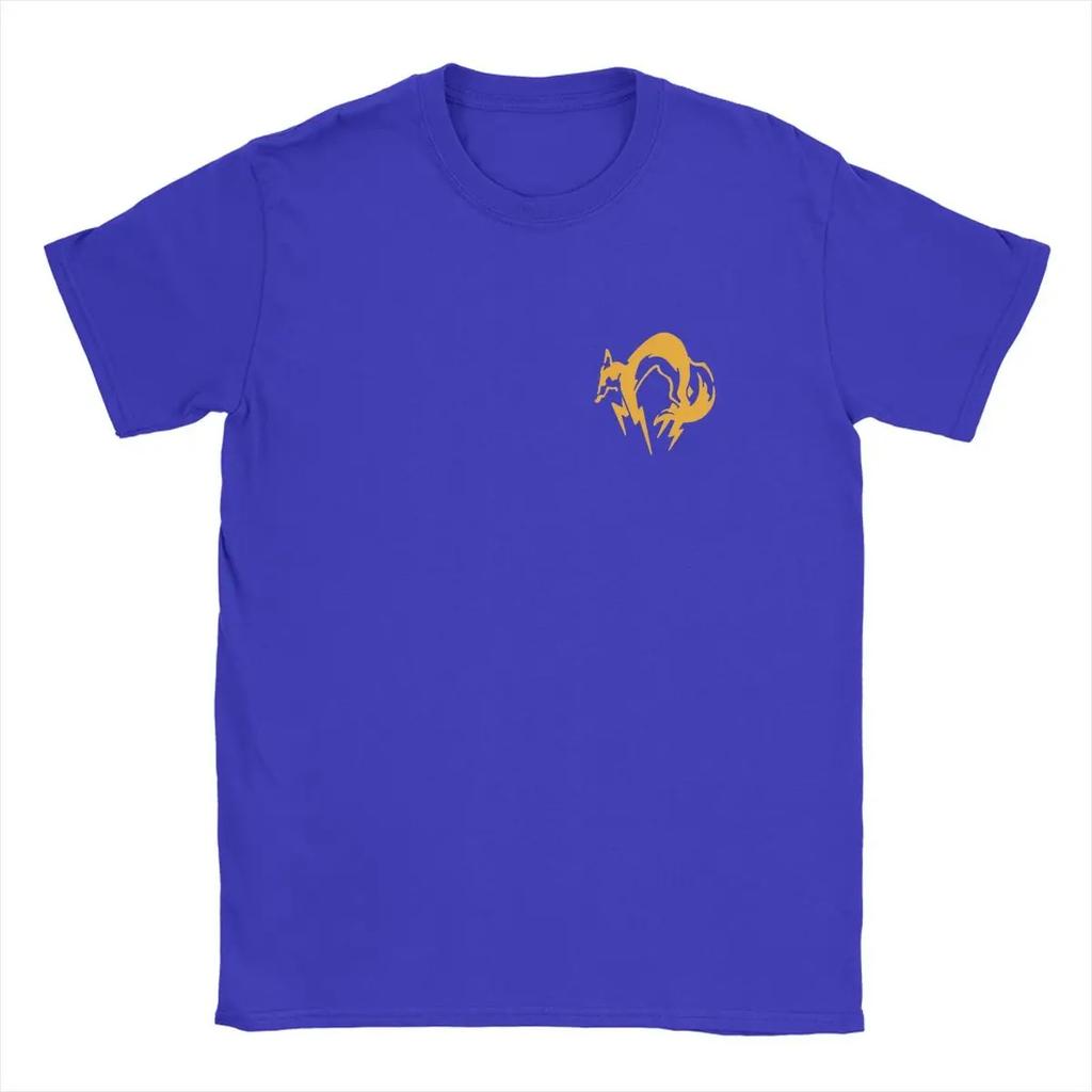 Men's T-Shirts Metal Gear Solid FOX Logo Game Creative Cotton Tee Short Sleeve MGS Gothic Oversized Male Female Short Sleeves