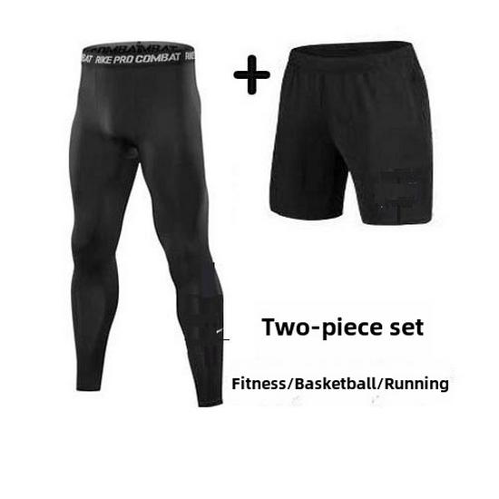 Men's Quick-Dry Spring Sports Tights for Running, Fitness, Basketball, and Football