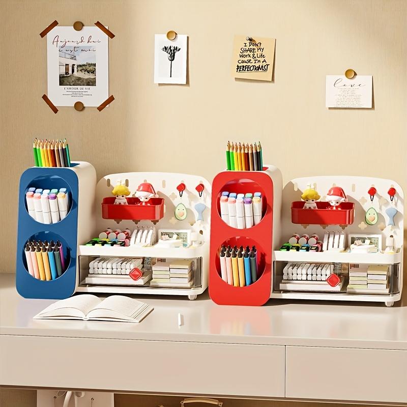 1pc Creative Stationery Pen Holder Storage Box, Desktop Organizer, Suitable for Desk Office Desk Storage Stationery Rack