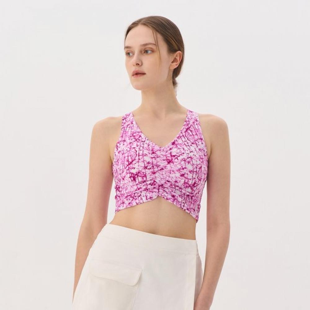 Huit Euro Jersey Shirring Bra Top Htwtb4i11t