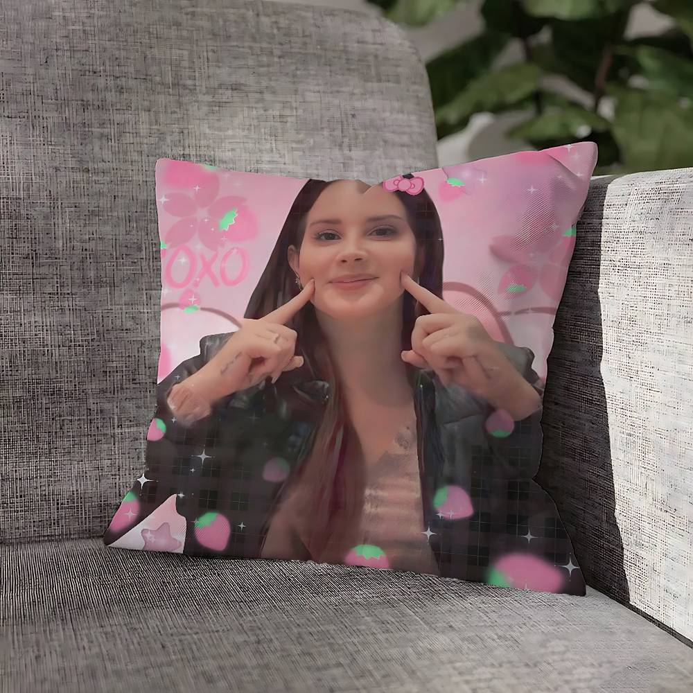 L-Lana D-Del R-Rey Kissenbezug für Sofadeko Auto Büro Zimmer Druck Kissenbezug Dekorationen und Schutz