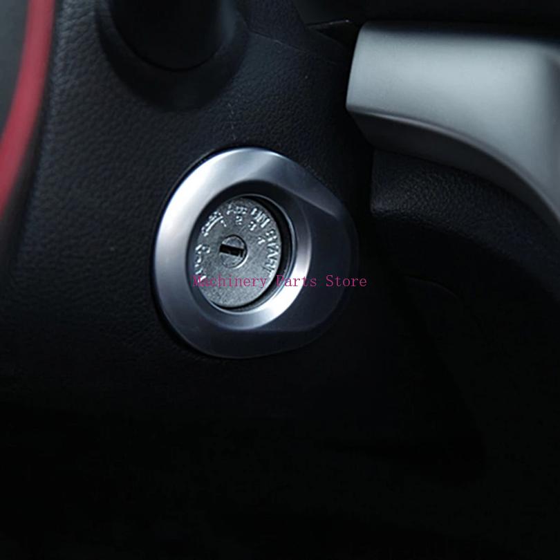 Fit For Nissan Qashqai J10 2008 2009 2010 2011 2012 Accessories ABS Silver Key Start System Ignition Igniter Ring Trim Car Styli