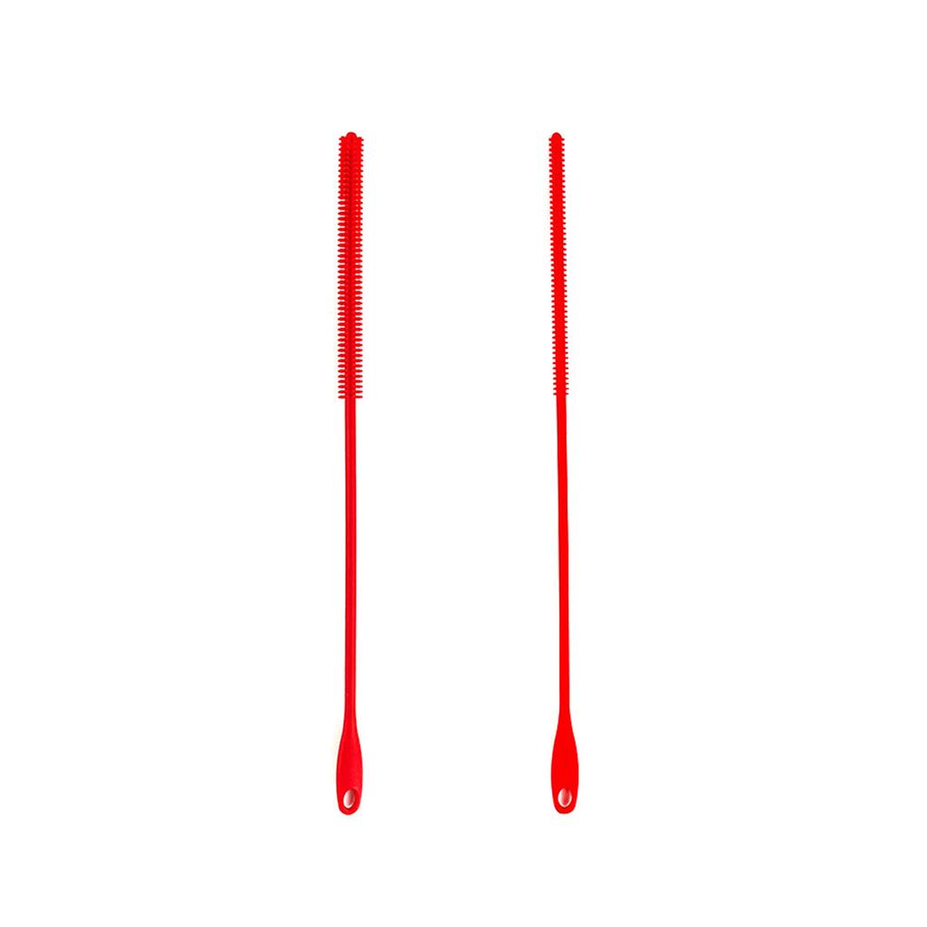 2ks silikonový kartáč na slámu Dlouhý kartáč na čištění slámy Čističe na ohýbané trubky Kartáč na láhve Čistič slámy na láhve