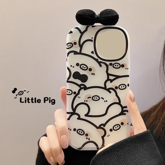 Phone Case With Bow Iphone14/Pro/Pro Flexible Refreshing Phone Flower Animal Tie Decor For Max/Max(Plus)