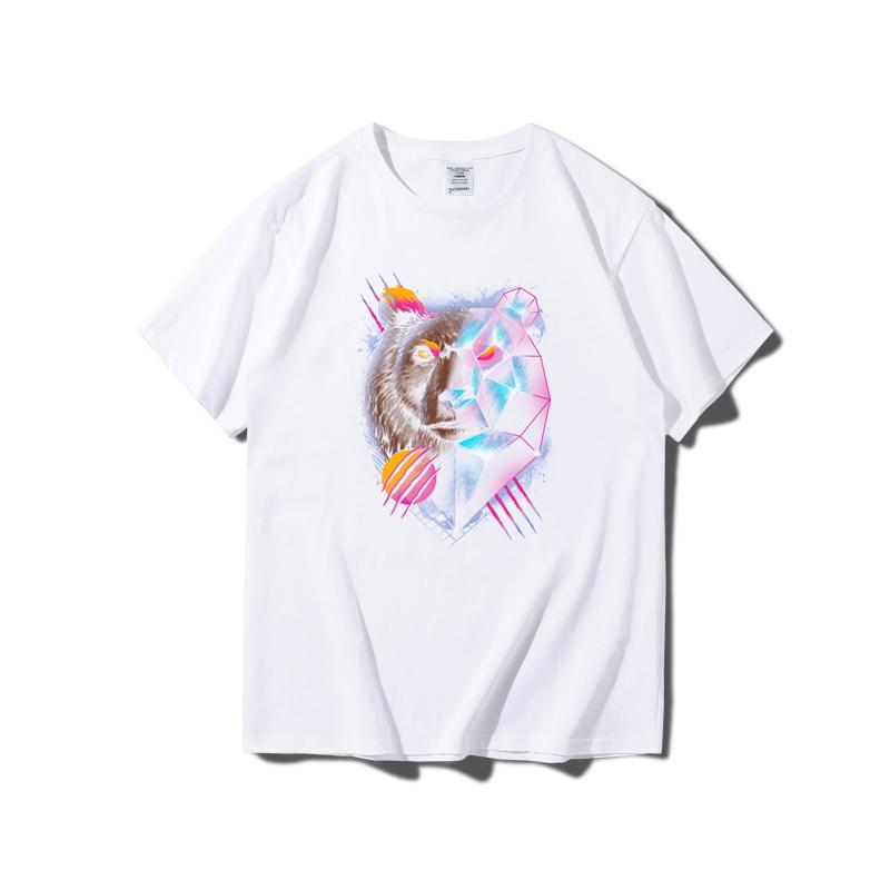 

Мужские футболки премиум-класса из хлопка с принтом рад-медведя, забавная футболка из чесаного хлопка в стиле Харадзюку