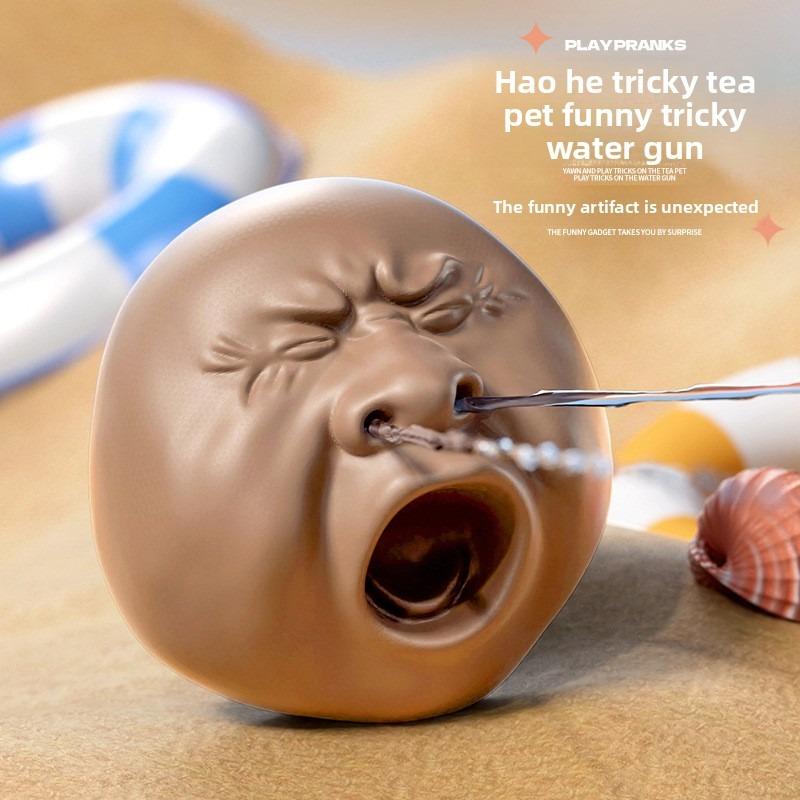 New 1PCS Yawning Person Avatar Purple Clay Tea Pet Boutique for Nurturing Funny Expressions Play Set Tea Table Ornament Gift