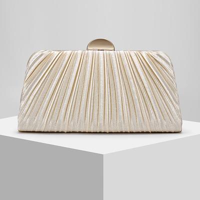 New Temperament Pleated Dinner Bag Ladies Shoulder Bag Chain Bag Evening Bag Wedding Bag