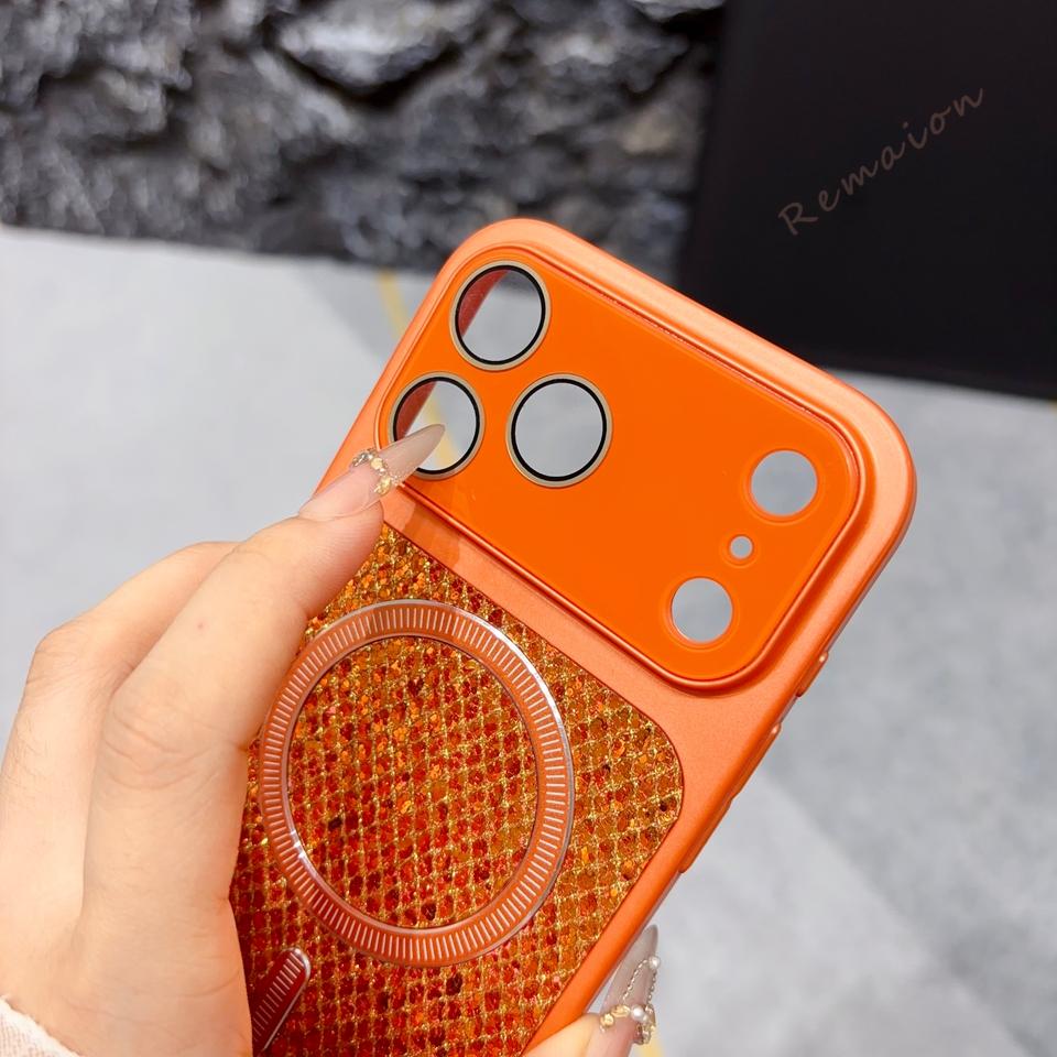 Glitter Official Magnetic Phone Case For For Iphone 1 14 16 17 Pro Max 17Pro Max Bling Bling Shockproof Protector Cover