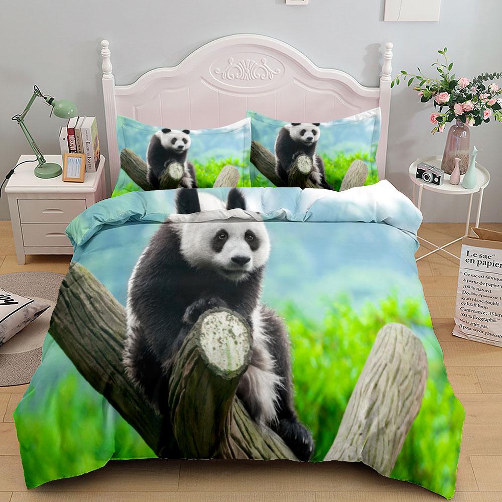 

Комплект постельного белья Ink Splash Giant Panda King Queen Double Full Twin Single Size EU single(135x200cm)