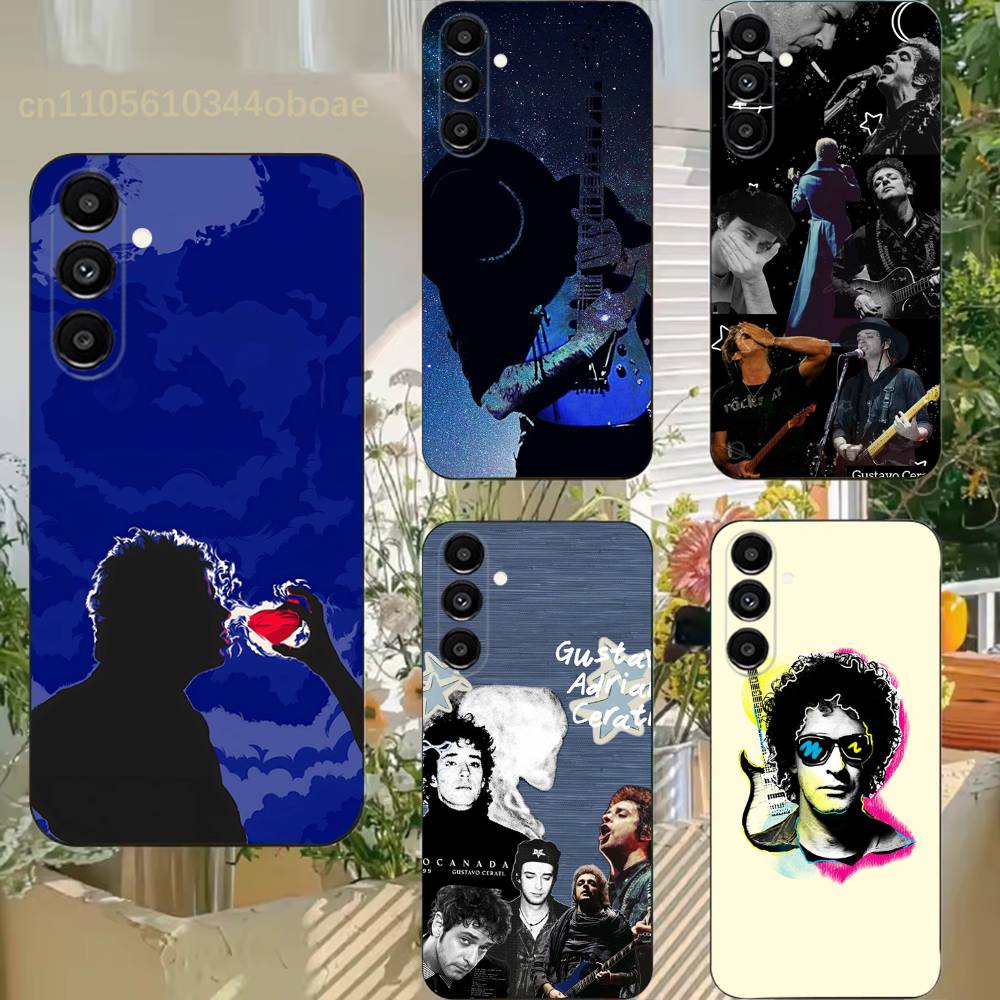 Singer G-Gustavo Cerati Phone Case For Samsung S25,24,21,22,23,20,S30,Ultra,Plus,Fe,Lite,Note,5G Black Cover