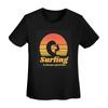 Camiseta Mr Zogs Surfing Sex Wax Manga Curta Feminina Gola Redonda Roupas Algodão Camisetas de Verão Streetwear