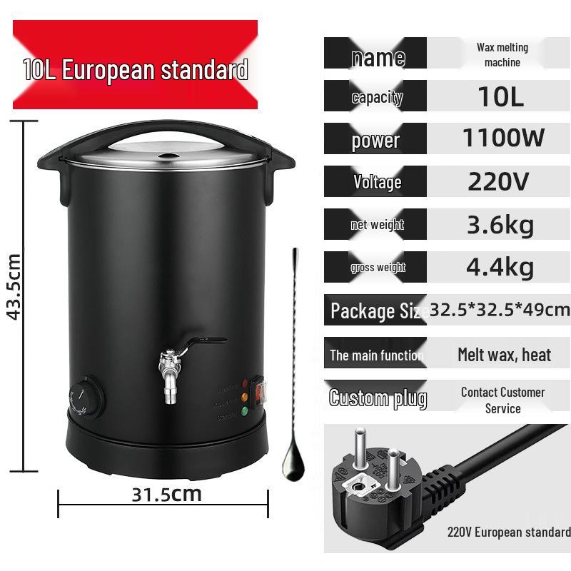 European Standard Stainless Steel Wax Melter - Large Capacity Beauty Salon Wax Melting Machine