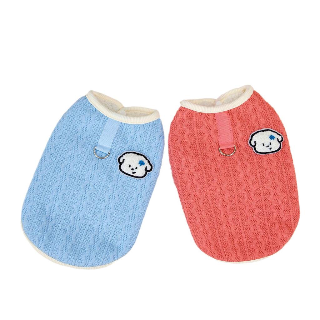 Pet Striped Plush Coat Cute Dog Button Up Coat Cat Small Sweater Comfortable Teddy Sweater Vest Dog Clothes for Small Dogs