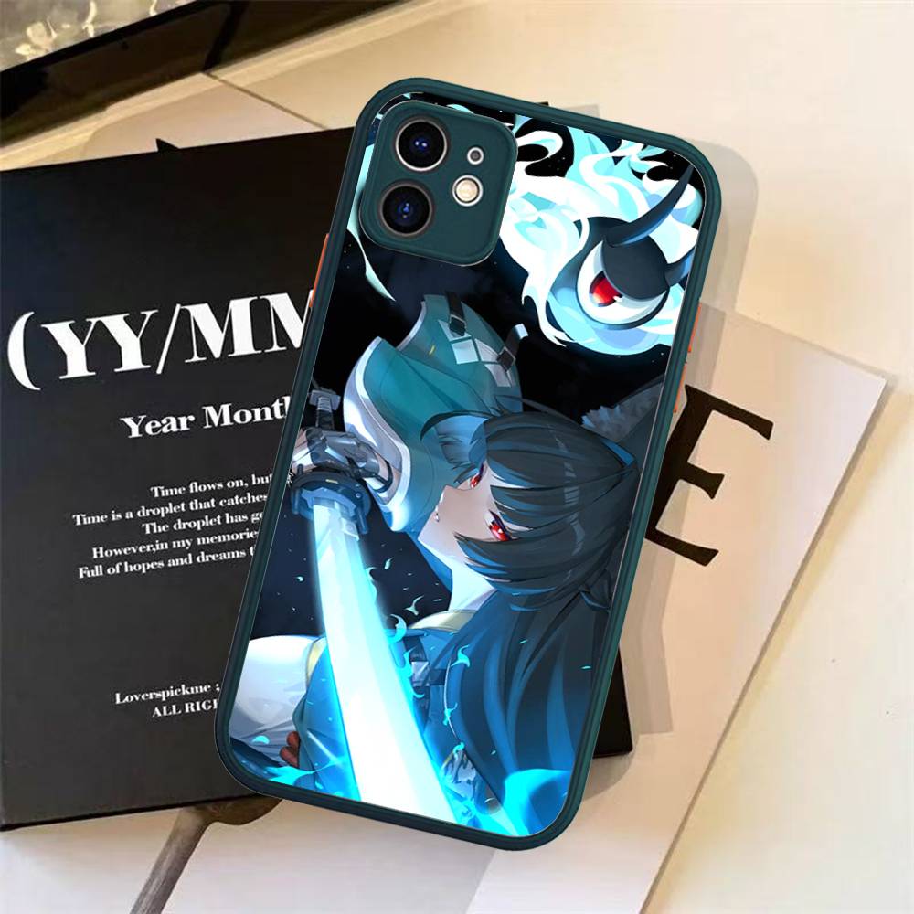 Hoshimi Miyabi ZZZ Phone Cases for iPhone 16 15 14 Plus 13 12 11 Pro Max Matte oft Bumper Phone Cover