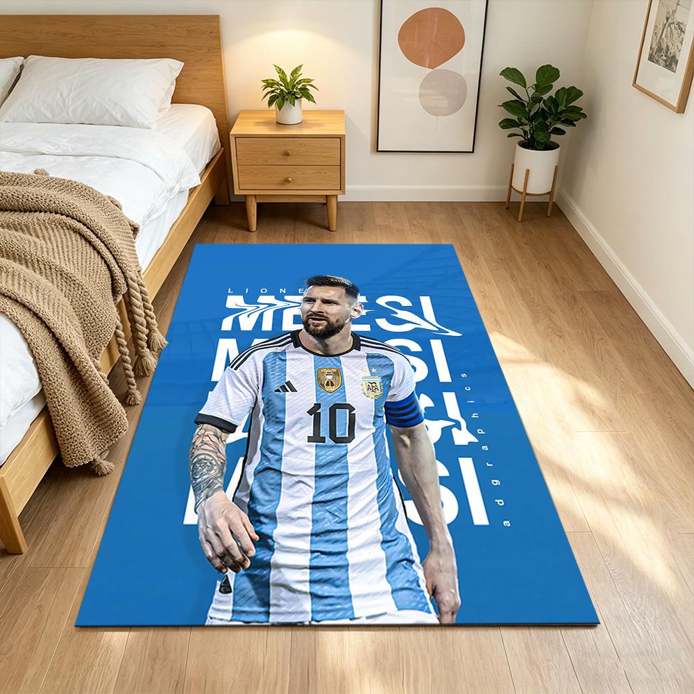 Argentina Messi Celebration Carpet Design for Living Rooms Dining Room Study Room Game Room Antislip Carpet Anime Office Decor