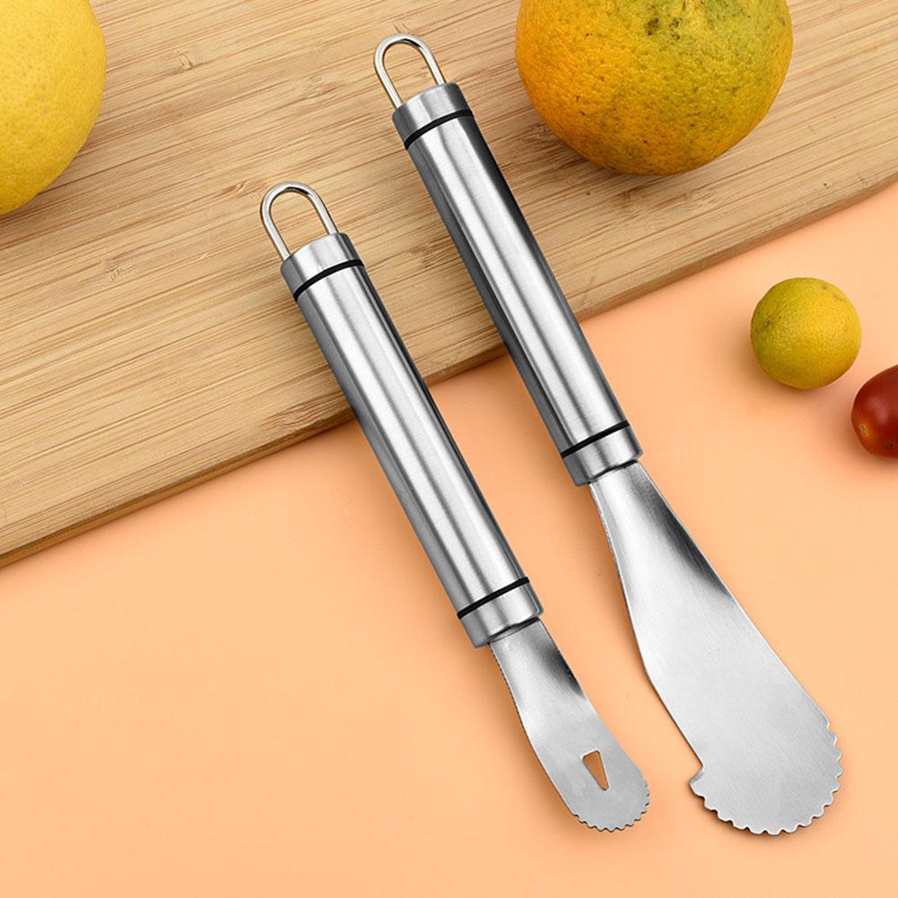 Orange Peeler Stainless Steel Orange Citrus Peeler Tool Long Handle Household Pomelo Knife Peeler Kitchen Vegetable Tools