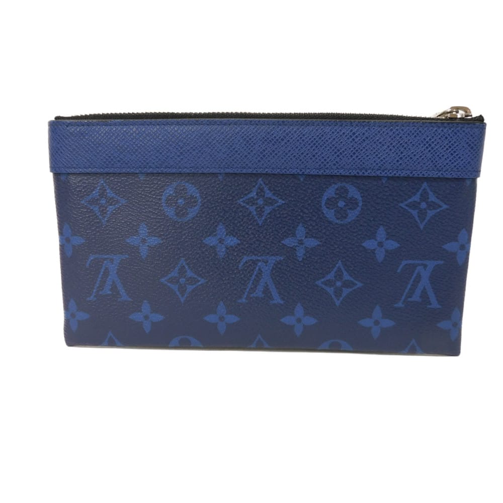 Used 12564 Discovery PM Pochette M30278 7952 LV Logo Flower Blue D-Ring Silver Taiga Rama Monogram Cobalt Men's from