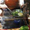 Stainless Steels Grilling Grate BBQ Table Camping Table Foldable Camping Table Outdoor Folding Table Barbecue Table