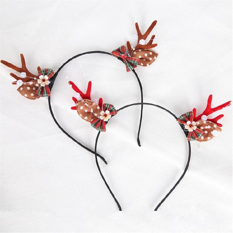 Light Weight Reindeers Antlers Headbands Plastic Hair Decoration For Christmas Parties Costume Accessories