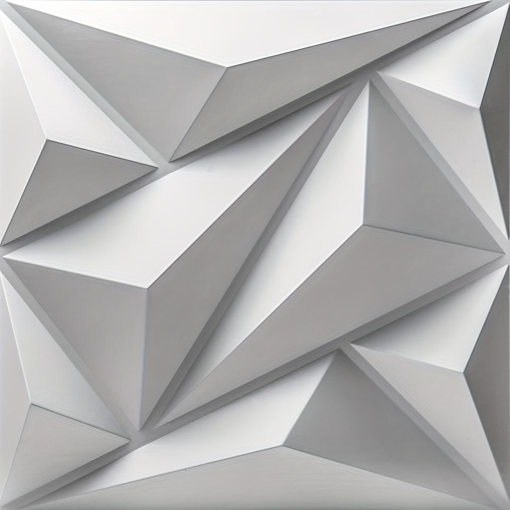 10 Stück Mattschwarze PVC 3D-Diamant-Wandpaneele Einfache DIY-Installation für Wohnzimmer Schlafzimmer Küche TV-Hintergrundwandpaneele