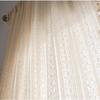 Nordic Beige Geometric Floral Lace Curtain Fabric for Living Room and Bedroom