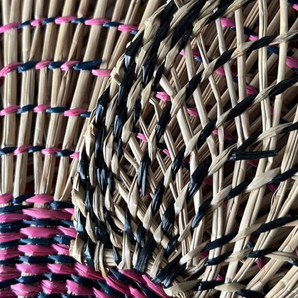 Natural Handheld Fan Hand-Woven Wall-mounted Fan Home Decor Cattail Fan Home