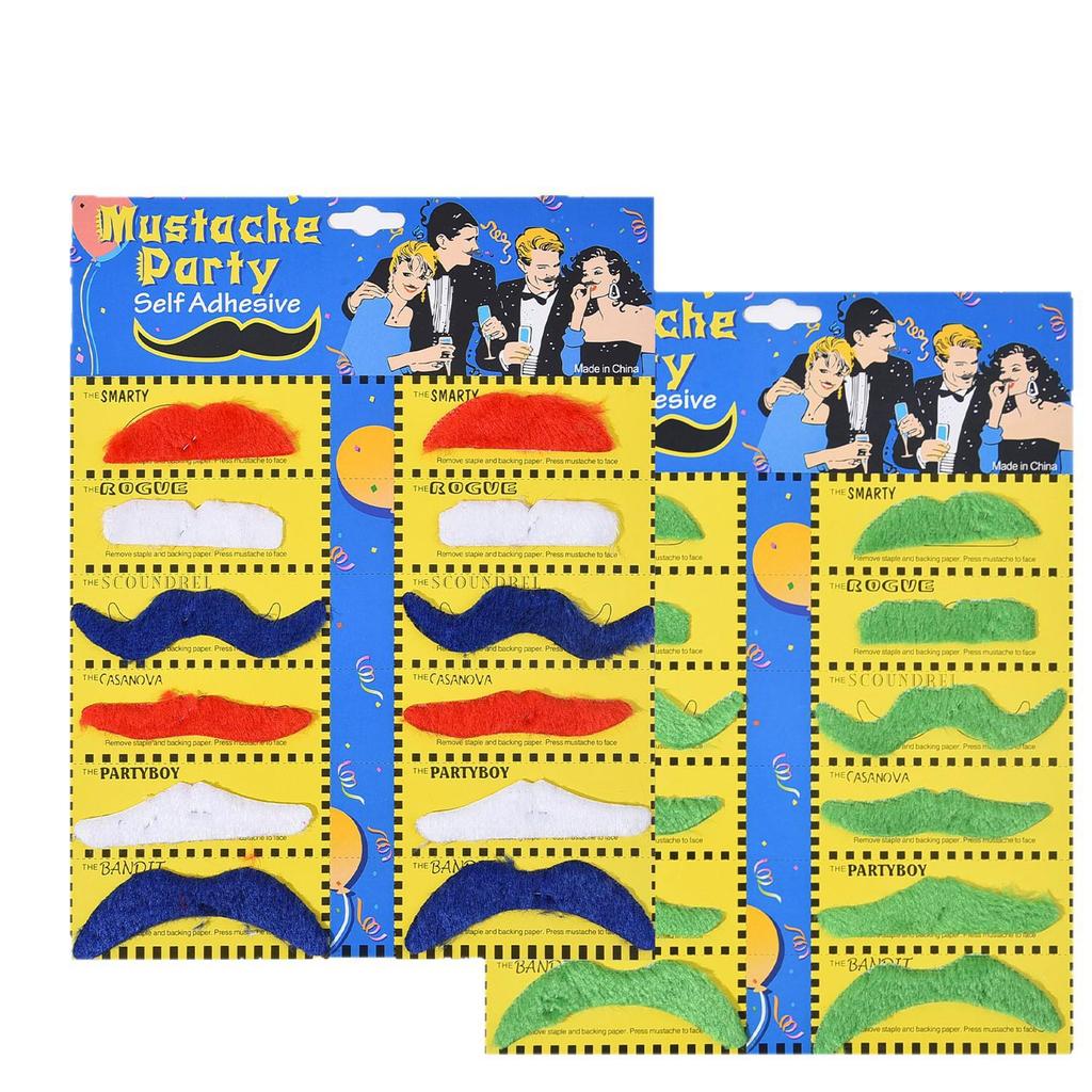 Bunte Selbstklebende Falsche Bart für Festivals - Mehrere Stile Verfügbar