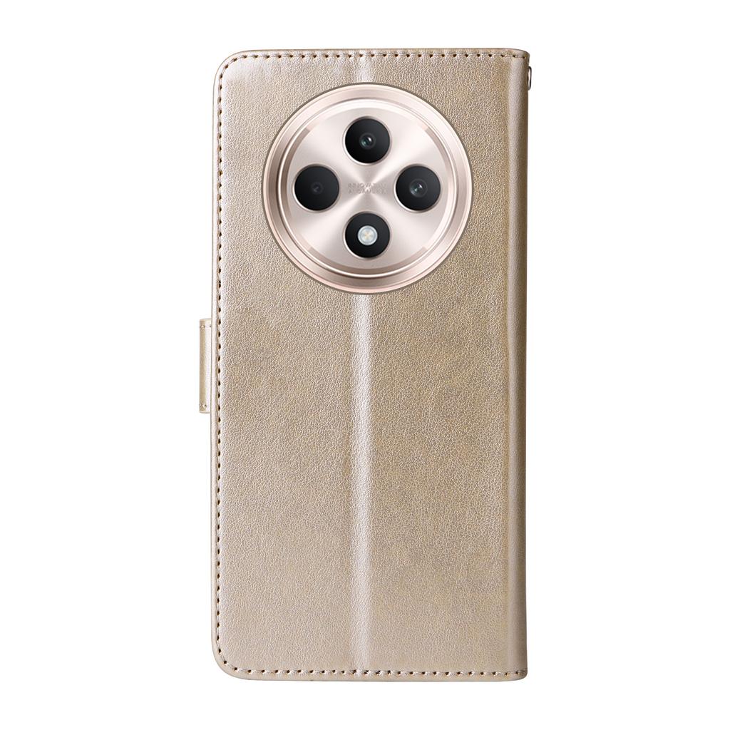 For Oppo Reno12 F 4G Leather Case Butterfly Floral Imprint Wallet Stand Cover