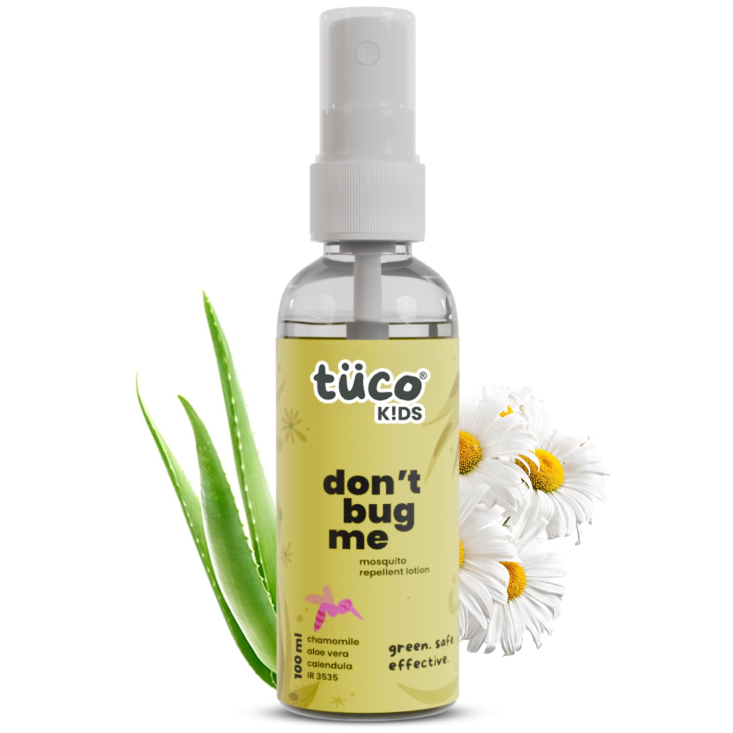 

Спрей от комаров Tuco® Kids Don t Bug Me | С нимом, лавандой | Защищает от денге, малярии, чикунгуньи | Возраст 0-10 лет | 100 мл
