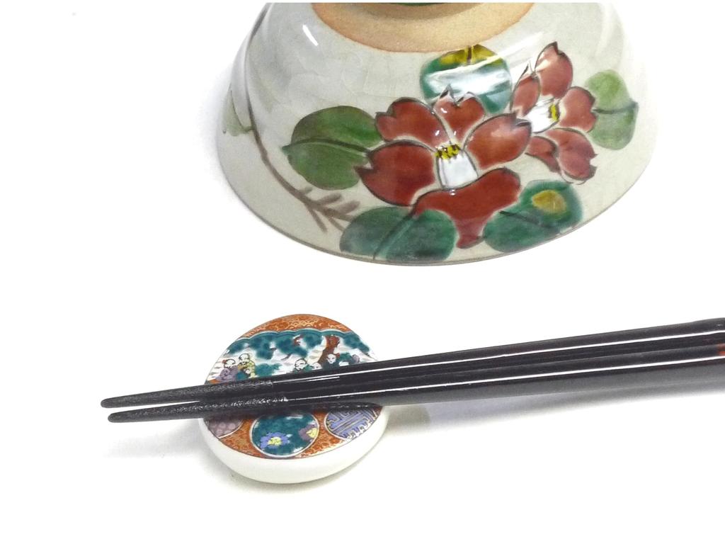 Hyakukaen Kutani Chopstick Rests of Kutani Historical Transfer Baked (Set 5) - Paintings, Paper,