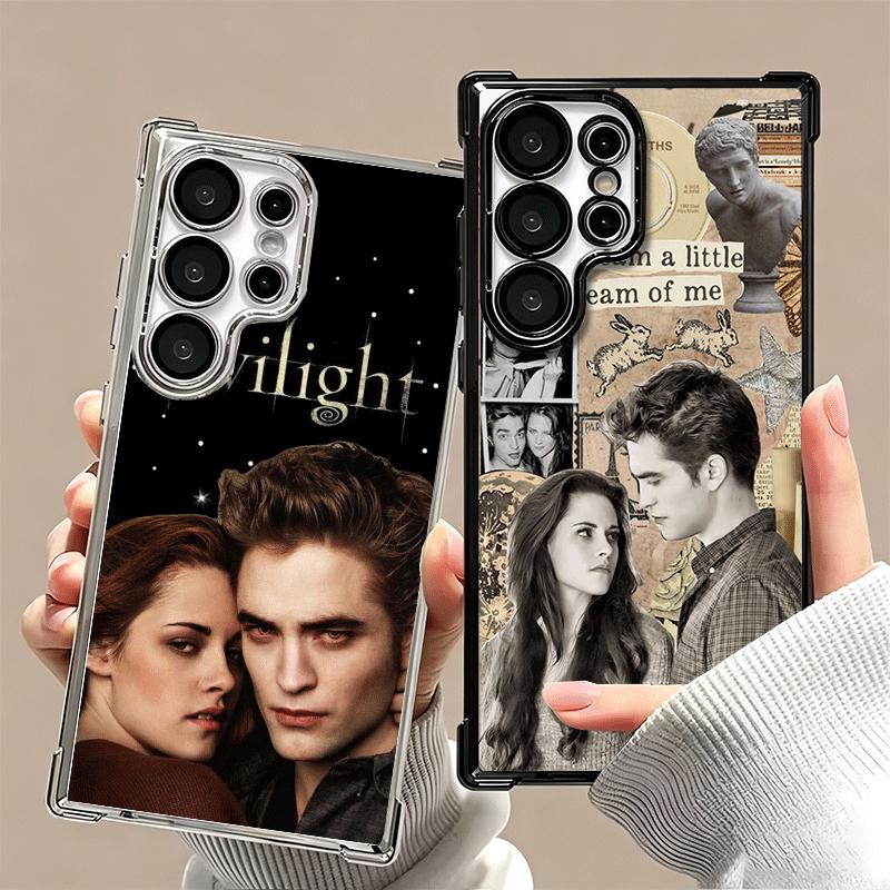 Twilight Saga Edward Plating Phone Case For Samsung Galaxy S24 S25 FE S26 Edge S23 Ultra S22 S21 Plus S20 Anti-Fall Airabag Cove