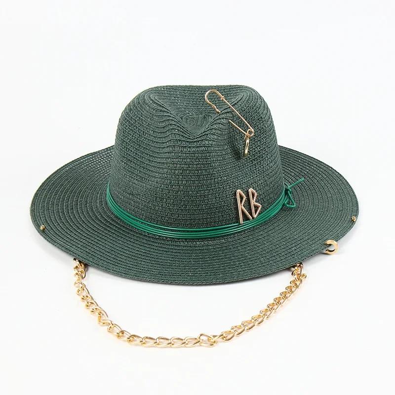 Zomer Strooien Hoeden voor Dames Lint Decoratie Elegante Dames Feestjurk Hoeden Reizen Strand Zon Hoed Chapeau Femme