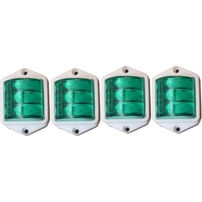 4 Adet Treyler Karavan İşaretleyici LED Işık Park Lambası Yeşil 2x2 İnç LED Baloncuk 24V Kamyonlar için Yan İşaretleyici Işık Evrensel