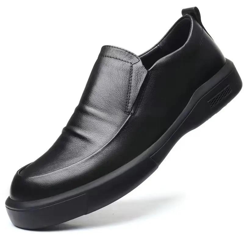 

Социальная обувь Мужская Весна Осень Мужская официальная обувь Повседневная деловая кожа Тренд Черный Официальная дешевая Распродажа Обувь Новая 44