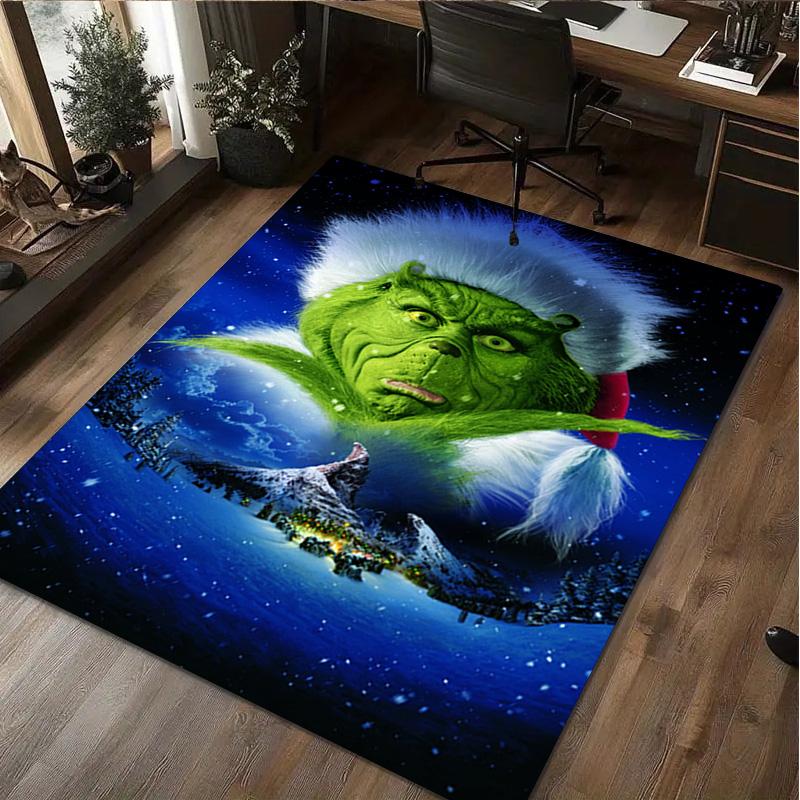 Covor Crăciun Grinch Covor Decorativ de Birou Pentru Sufragerie Dormitor Preș de Ușă Covor de Podea Covor pentru Zona Scaunului de Calculator cadou perfect de sărbători