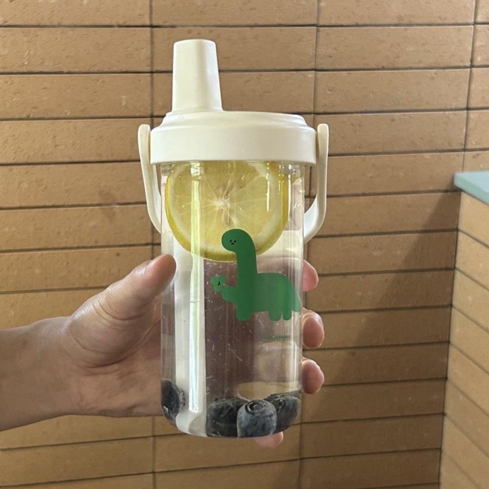 

Straigh Drinking Water Bottle Plastic Water Cup Portable Pearl Milk Tea Straw Cup Student 500ml