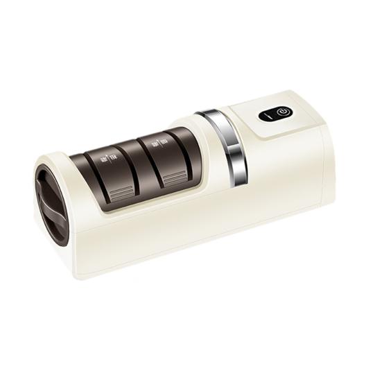 Electric Knife Sharpener Quick Sharpening Polishing Double Sided Knife Sharpener Anti-Slip Base Three-Speed Adjustment Household Knife Sharpener