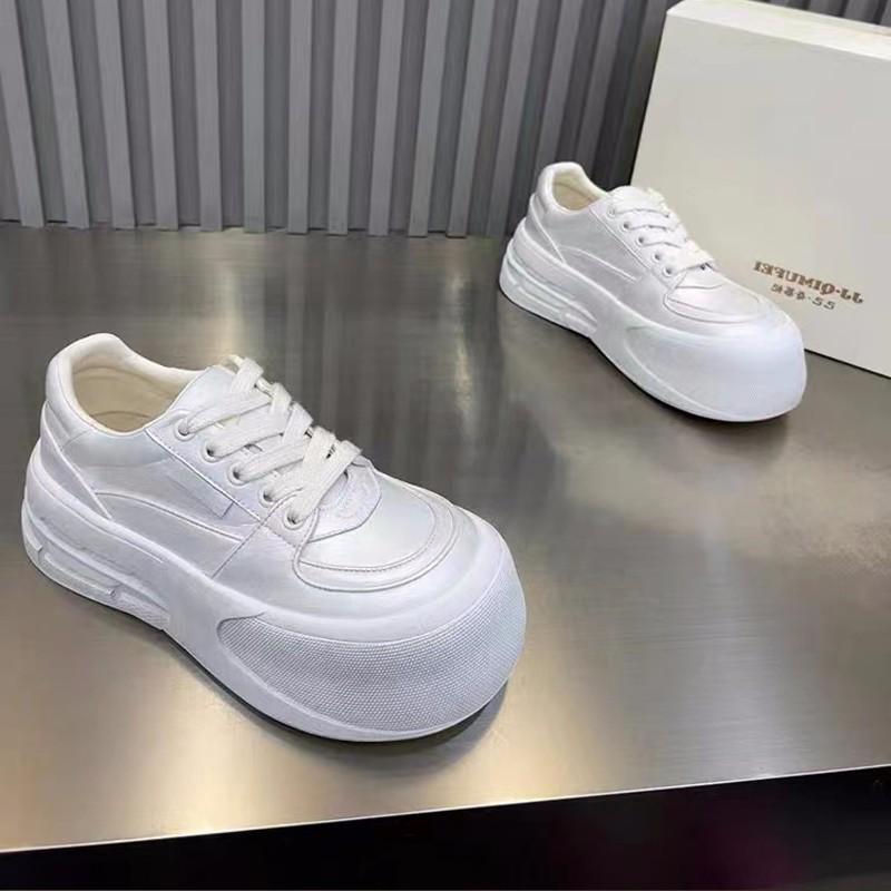 Ugly Cute Big-headed Bread Shoes Women's Autumn 2025 New Versatile Thick-soled Heightening with Wide-leg Sports and Leisure Board Shoes