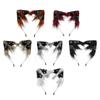 Handgemaakte nepbont Vossen Wolf Oren Hoofdband Halloween Kerstmis Cosplay Kostuum Accessoires Bontdieren Oren Haarband