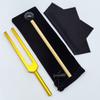 Gold 432HZ Aluminum Alloy Colored Tuning Fork with Triangle Shape.