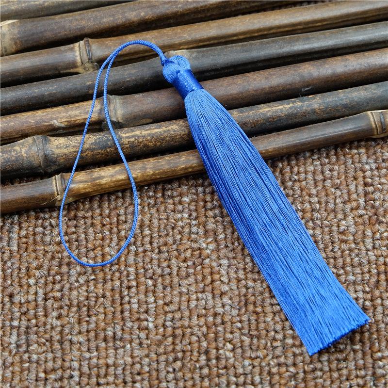 12 cm Eis-Seide Quasten Suizi Antik Langer Hänge-Spitzenfächer Anhänger Antikes Cheongsam Hanfu Quastenanhänger Handgefertigtes Zubehör