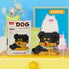 Cute Pastoral Teddy Dog Pet Building Blocks Micro-Granular Ornament Children's Toy Gifts New Product Cat And Dog Themed