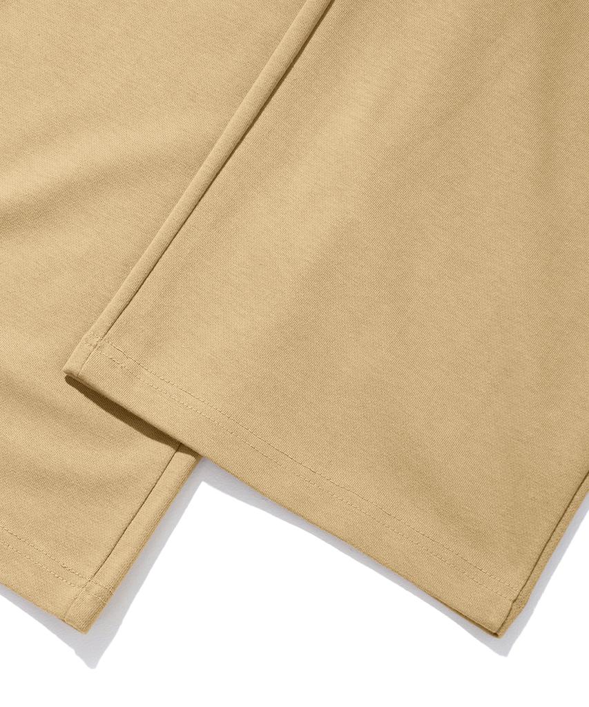 GAKKAI UNIONS One-Pleat Wide Sweatshirt Cargo Pants Beige