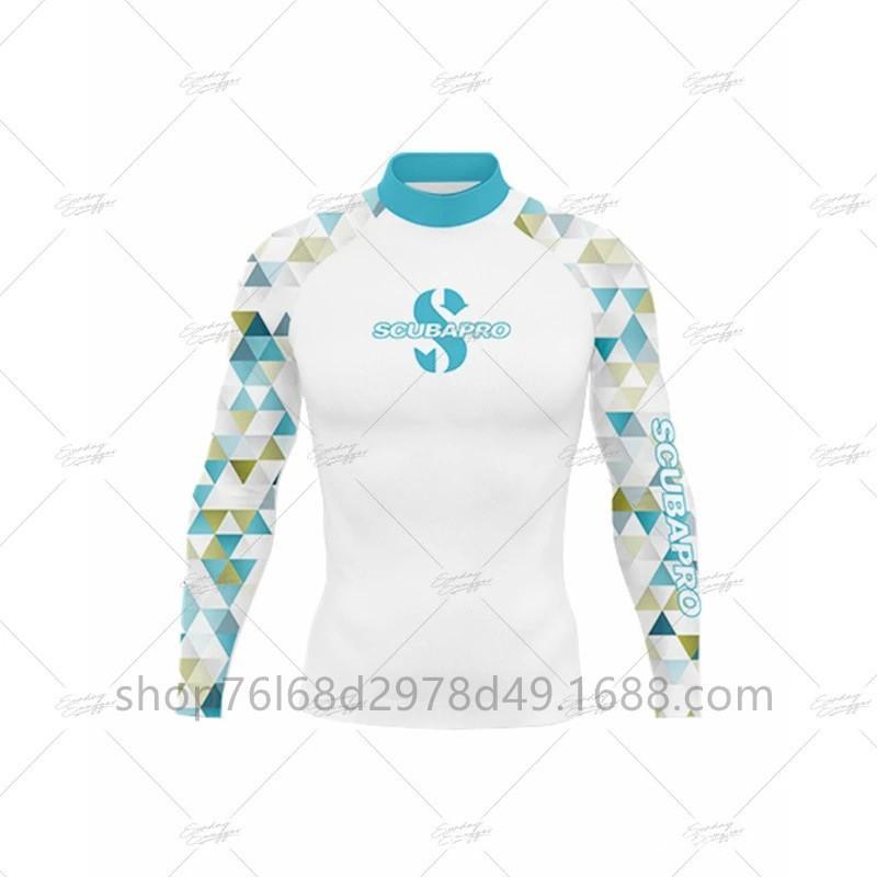 SCUBA Surfing Wear Outdoor Sunscreen Snorkeling Swimwear Long-sleeved Split Top Quick-drying Diving Suit Support
