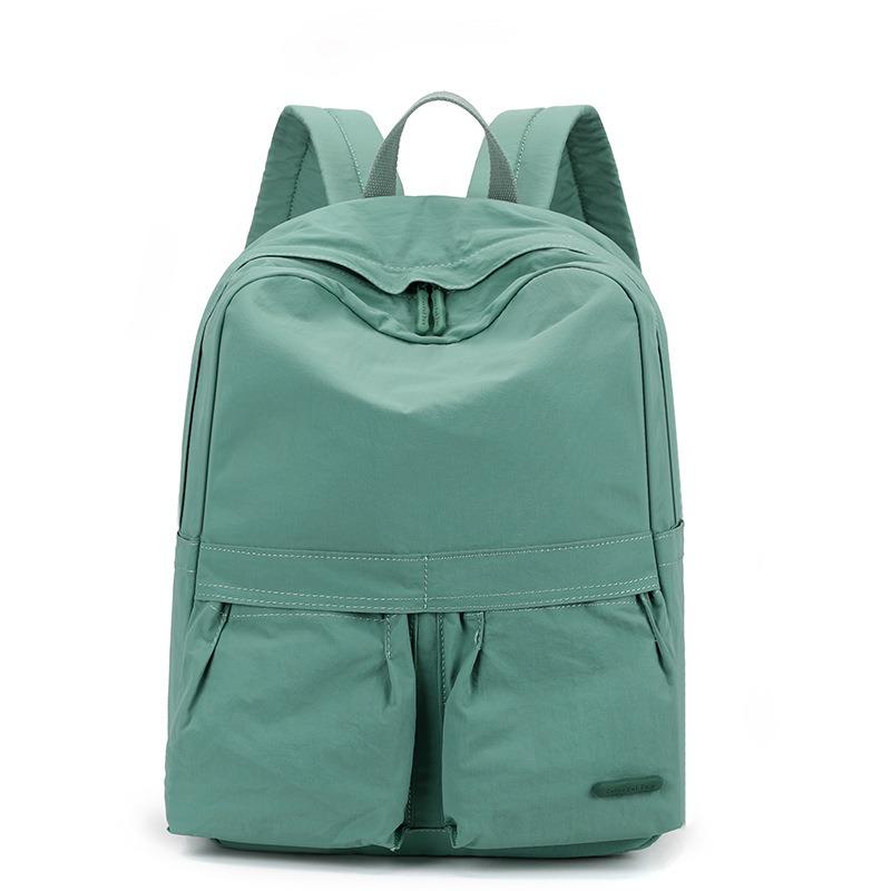 Simple and fashionable student backpack versatile large capacity lightweight and comfortable women's bag anti-splashing nylon bag